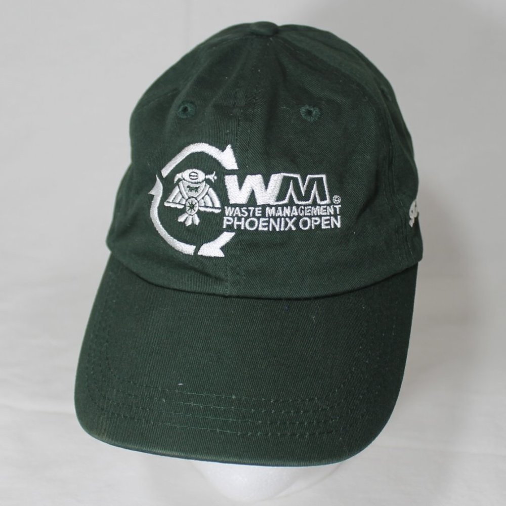 Waste Management Phoenix 2011 Open Green Baseball Cap Hat Hook & Loop Security